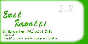 emil rapolti business card